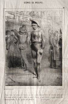 Scènes de moeurs: Voyez vous, cte queuse de Pamela qui me cajole pendant toute la semaine.... Creator: Charles Joseph Traviès de Villers (French, 1804-1859)