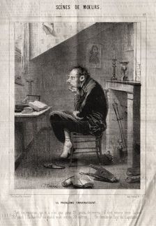 Scènes de Moeurs: Le Problême embarassant.... Creator: Charles Joseph Traviès de Villers (French, 1804-1859)