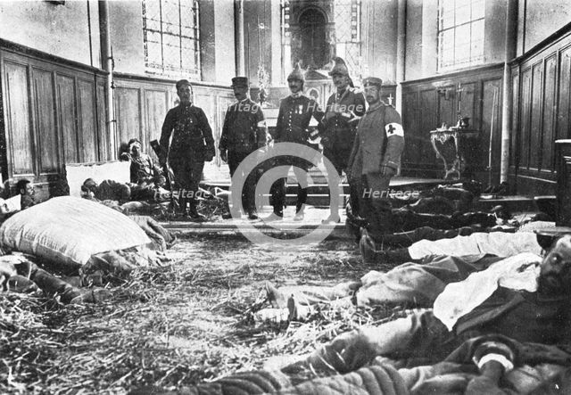 ''Scenes de Guerre; L'ennemi abandonne aussi des ambulances', 1914. Creator: Unknown.