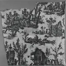 Scenes Flamandes (Furnishing Fabric), France, 1775/1800. Creator: Oberkampf Manufactory