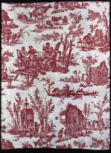 Scènes Flamandes (Furnishing Fabric), France, 1775. Creator: Christophe-Philippe Oberkampf