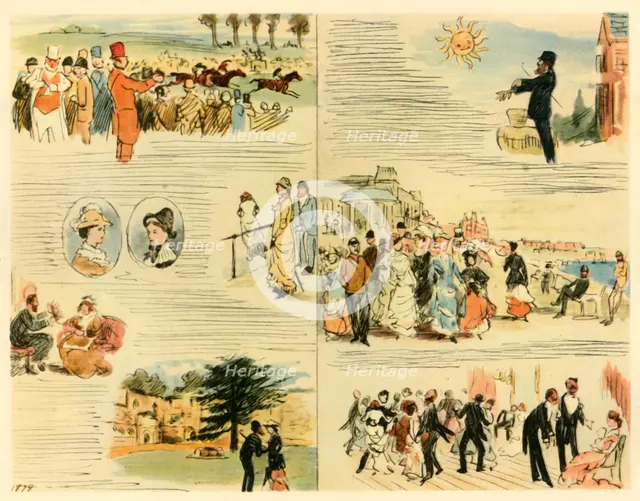 'Scenes from a Victorian Summer', 1878, (1942). Creator: Randolph Caldecott.