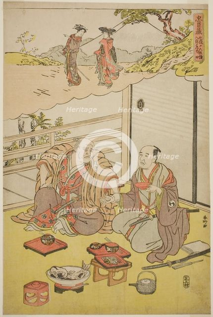 Scenes from Acts Seven and Eight of Chushingura, c. 1788. Creator: Katsukawa Shunko.