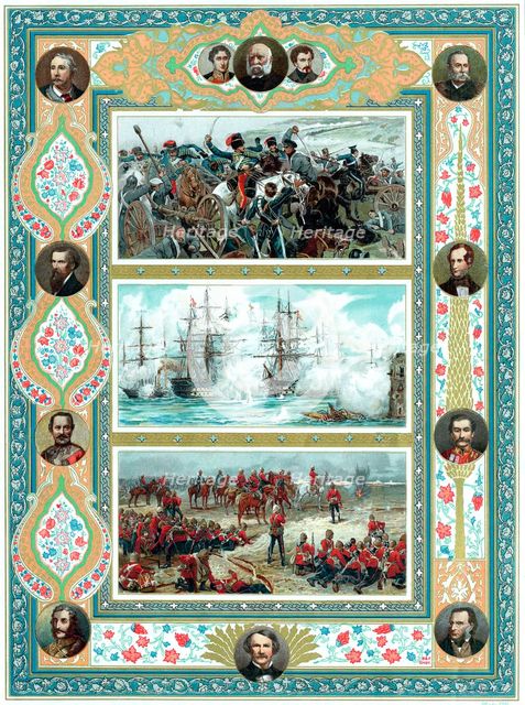 Scenes from British military engagements, c1887. Artist: Unknown