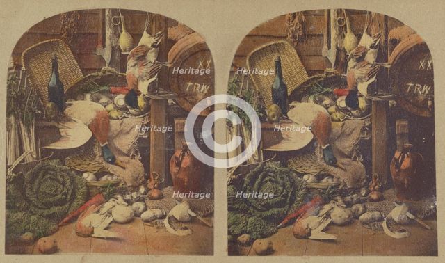 Scenes from our Larder., about 1860. Creator: Thomas Richard Williams.