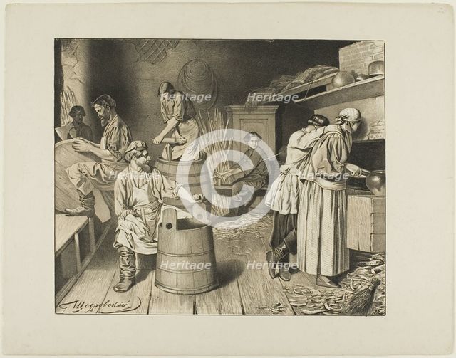 Scenes from Russian Folk Life, n.d. Creator:  Ignatii Stepanovich Shchedrovski.