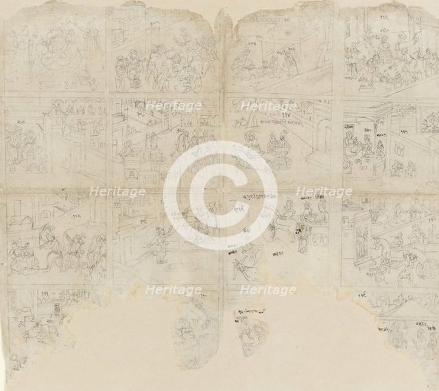 Scenes from the Bhagavata Purana, early 19th century. Creator: Unknown.