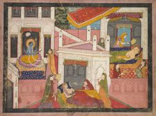 Scenes from the Birth of Krishna, c. 1840. Creator: Unknown