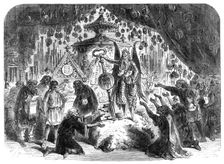 Scenes from the Christmas pantomimes:..."Little King Pippin" - the Temple of Mammon, 1865. Creator: Unknown