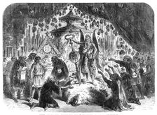 Scenes from the Christmas pantomimes:..."Little King Pippin" - the Temple of Mammon, 1865. Creator: Unknown