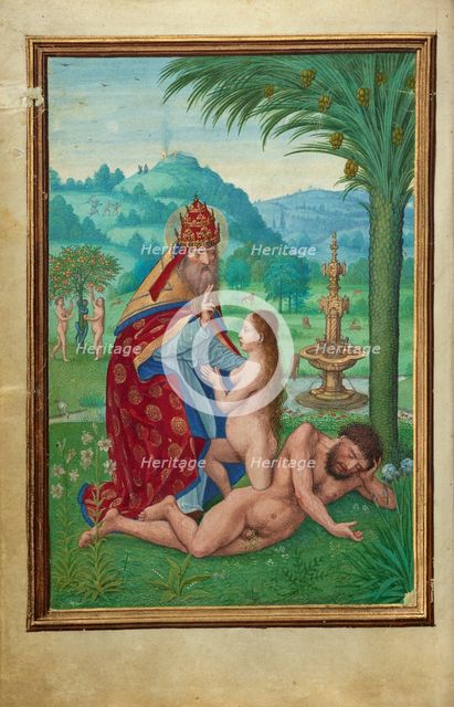 Scenes from the Creation; Prayer Book of Cardinal Albrecht of Brandenburg, about 1525-1530. Creator: Simon Bening.