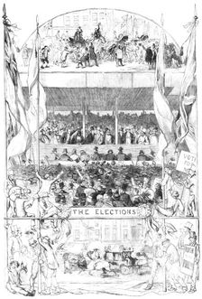 Scenes from the Elections - drawn by George Thomas, 1857. Creator: Unknown
