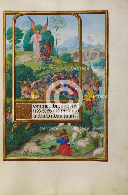 Scenes from the Life of Gideon and Moses and the Burning Bush; Spinola Hours, about 1510-1520. Creator: Master of James IV of Scotland.