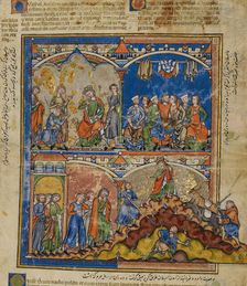 Scenes from the Life of David; Morgan Picture Bible, about 1250. Creator: Unknown