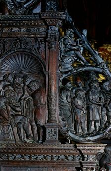 Scenes from the life of Joseph and his brothers, sons of Jacob reliefs in the retrochoir of t…