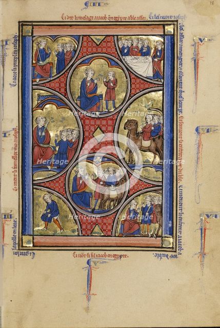 Scenes from the Life of Joseph; Wenceslaus Psalter, about 1250-1260. Creator: Unknown.