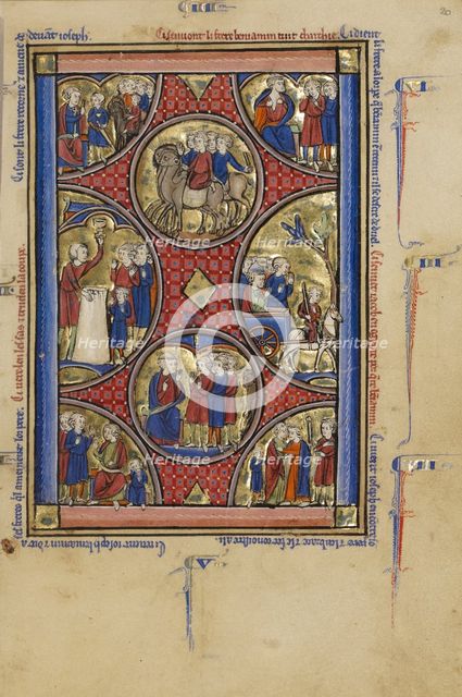 Scenes from the Life of Joseph; Wenceslaus Psalter, about 1250-1260. Creator: Unknown.
