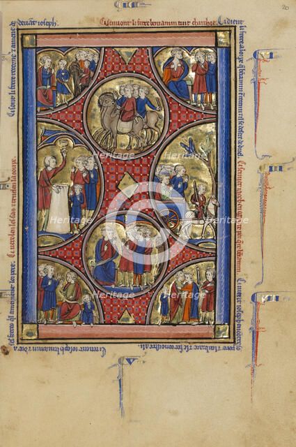 Scenes from the Life of Joseph; Wenceslaus Psalter, about 1250-1260. Creator: Unknown.