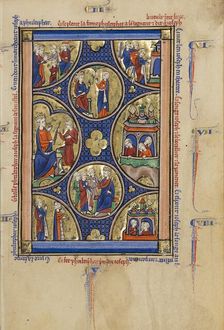 Scenes from the Life of Joseph; Wenceslaus Psalter, about 1250-1260. Creator: Unknown