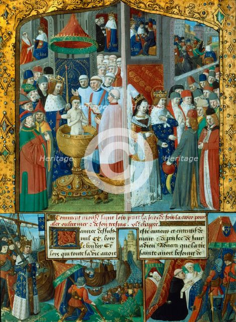 Scenes from the life of Louis IX, King of France, 13th century (15th century). Artist: Unknown