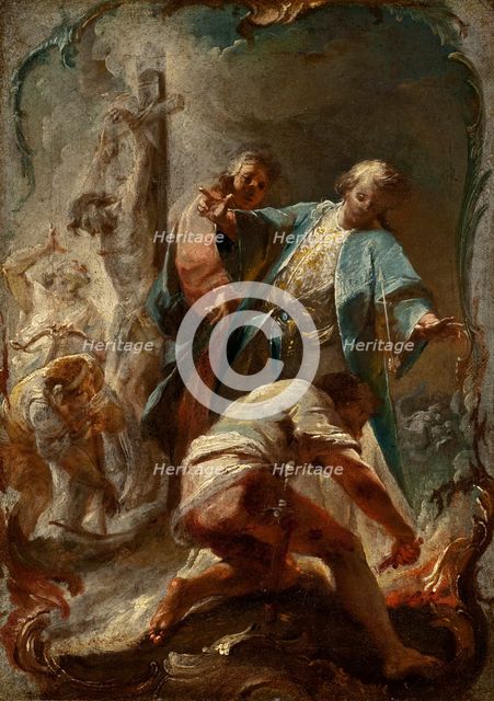 Scenes from the Life of Saint Arianus, c1755. Creator: Johann Wolfgang Baumgartner.