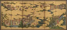 Scenes from the life of the Ming Huang Emperor and Yang Guifei, Momoyama period, late 16th-early 17t Creator: Kano Mitsunobu
