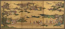 Scenes from the life of the Ming Huang Emperor and Yang Guifei, Momoyama period, late 16th-early 17t Creator: Kano Mitsunobu