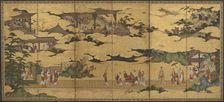 Scenes from the life of the Ming Huang Emperor and Yang Guifei, Momoyama period, late 16th-early 17t Creator: Kano Mitsunobu