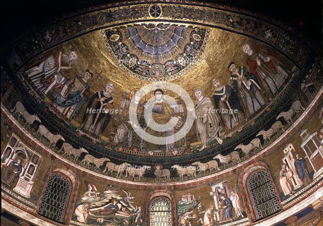 Scenes from the Life of the Virgin, 1291, apse detail of the church of Santa Maria in Trastevere …
