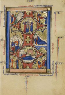 Scenes from the Lives of Jacob and Joseph; Wenceslaus Psalter, about 1250-1260. Creator: Unknown