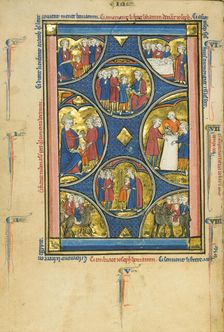 Scenes from the Lives of Jacob and Joseph; Wenceslaus Psalter, about 1250-1260. Creator: Unknown