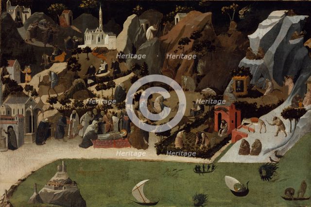 Scenes from the Lives of the Desert Fathers (Thebaid). Artist: Angelico, Fra Giovanni, da Fiesole (ca. 1400-1455)