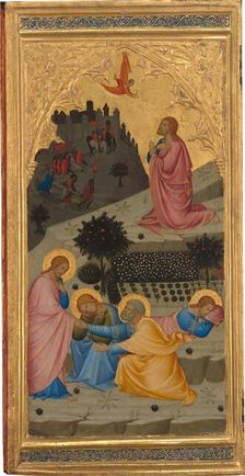 Scenes from the Passion of Christ: The Agony in the Garden [left panel], 1380s. Creator: Andrea Vanni