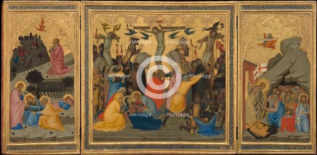 Scenes from the Passion of Christ: The Agony in the Garden, the Crucifixion..., 1380s. Creator: Andrea Vanni.