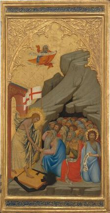 Scenes from the Passion of Christ: The Descent into Limbo [right panel], 1380s. Creator: Andrea Vanni