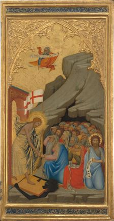 Scenes from the Passion of Christ: The Descent into Limbo [right panel], 1380s. Creator: Andrea Vanni