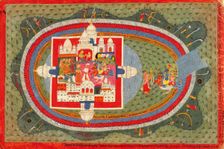 Scenes from the Story of Narakasura, Folio from a Bhagavata Purana..., between 1775 and 1800. Creator: Unknown