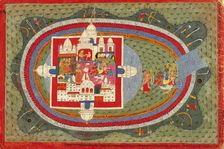 Scenes from the Story of Narakasura, Folio from a Bhagavata Purana..., between 1775 and 1800. Creator: Unknown