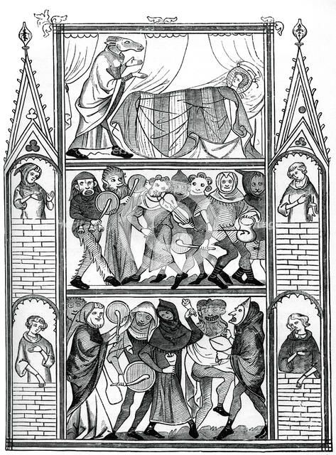 Scenes from the Story of Fauvel, 15th century, (1870). Artist: Unknown