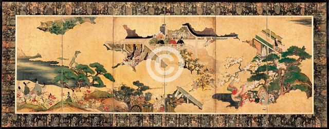 Scenes from The tale of Genji (Genji monogatari), 17th century. Artist: Anonymous  