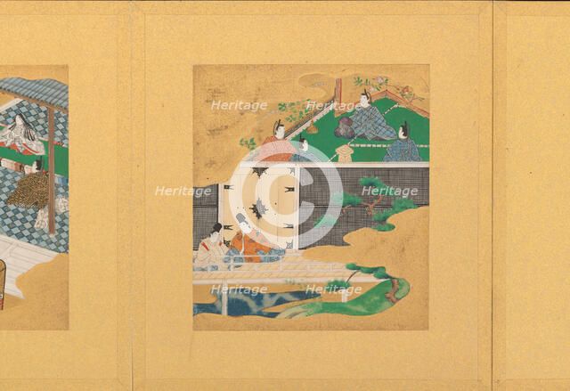 Scenes from The Tale of Genji (Genji monogatari), early 17th century. Creator: Tosa Mitsunori.