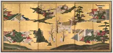 Scenes from the Tale of Genji, late 1700s. Creator: Tosa School (Japanese)