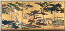 Scenes from the Tale of Genji, late 1700s. Creator: Tosa School (Japanese)