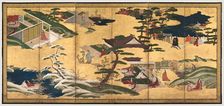 Scenes from the Tale of Genji, late 1700s. Creator: Tosa School (Japanese)