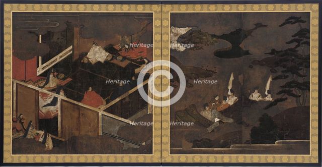 Scenes from The Tale of Genji, Momoyama period, late 16th century. Creator: Unknown.