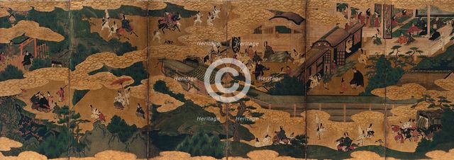Scenes from the "Tales of Ise", mid-1600s. Creator: Unknown.