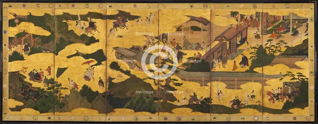 Scenes from the "Tales of Ise", mid-1600s. Creator: Unknown.