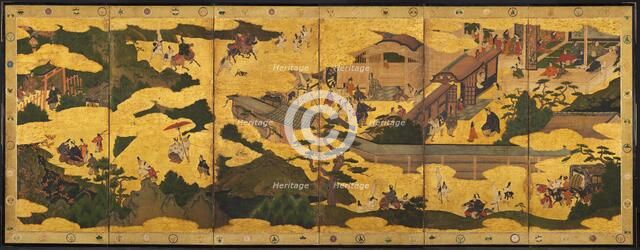 Scenes from the "Tales of Ise", mid-1600s. Creator: Unknown.