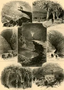 Scenes in Mammoth Cave 1874. Creator: Alfred Waud