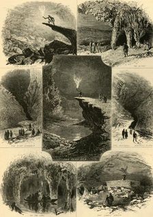 Scenes in Mammoth Cave 1874. Creator: Alfred Waud